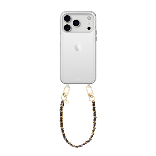 xoxo Wildhearts iPhone 17 Pro Max - Classic Chain - Black (short) Transparant Cord Case