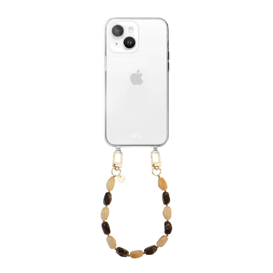 iPhone 14 Plus - Amber Dust (short) Transparant Cord Case