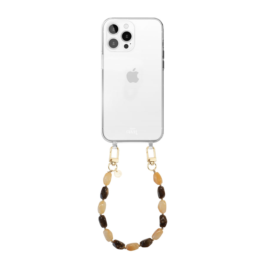 iPhone 14 Pro - Amber Dust (short) Transparant Cord Case