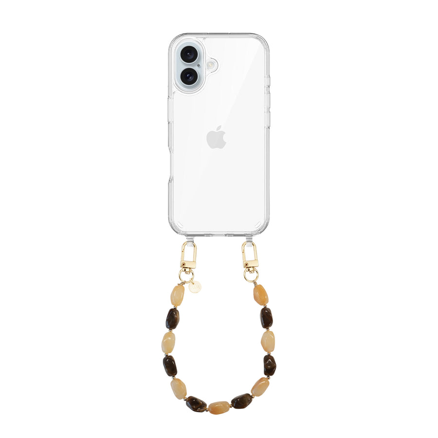iPhone 16 Plus - Amber Dust (short) Transparant Cord Case