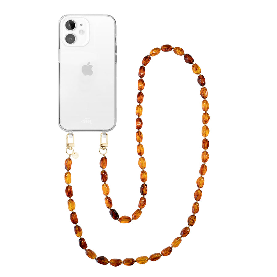 iPhone 12 - Honey Flame (long) Transparant Cord Case