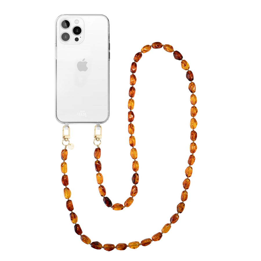 iPhone 14 Pro Max - Honey Flame (long) Transparant Cord Case