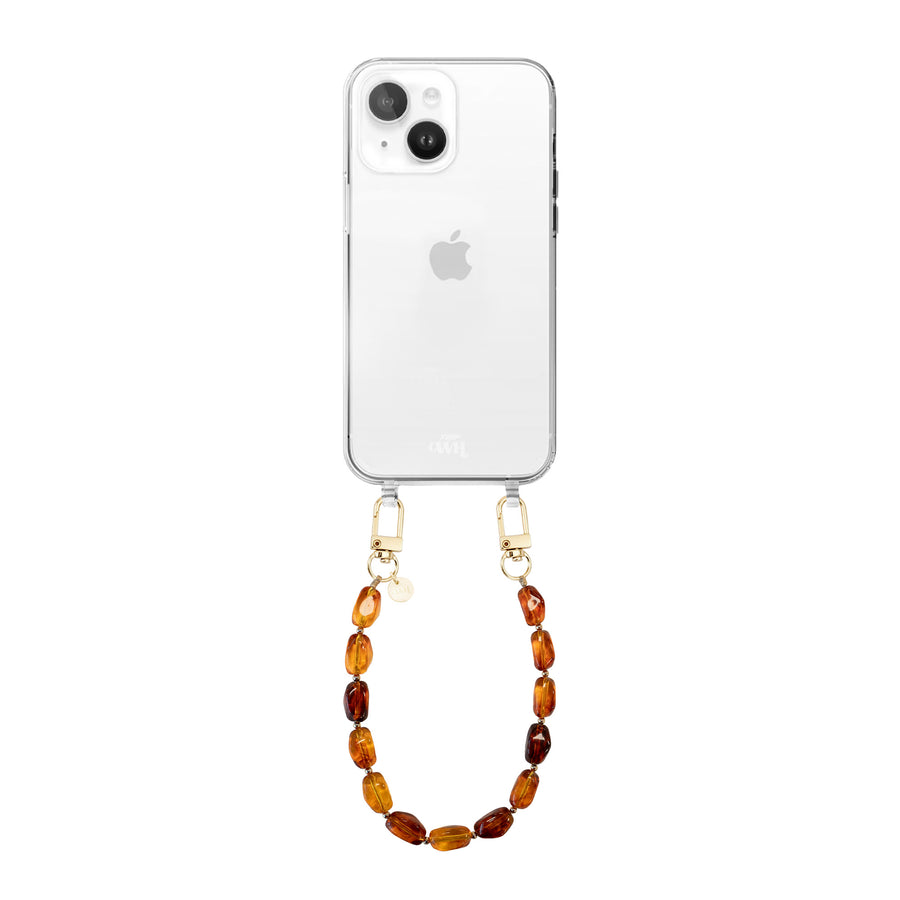 iPhone 14 - Honey Flame (short) Transparant Cord Case