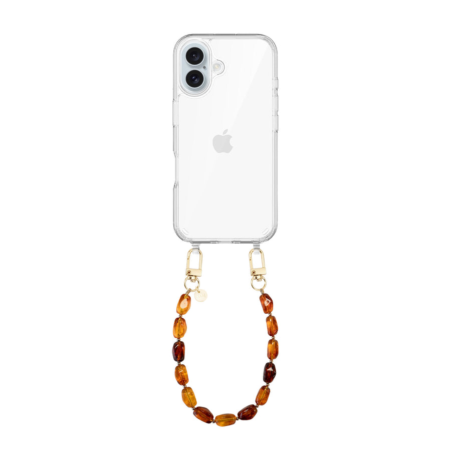 iPhone 16 - Honey Flame (short) Transparant Cord Case