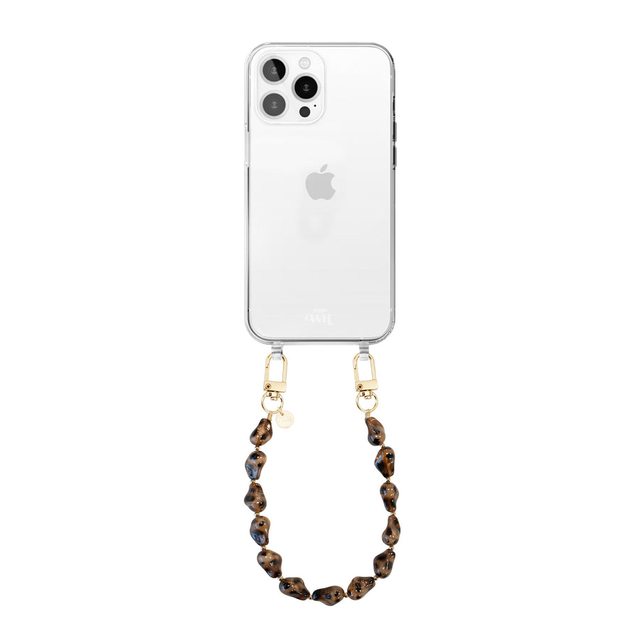 iPhone 15 Pro Max - Leopard Muse (short) Transparant Cord Case