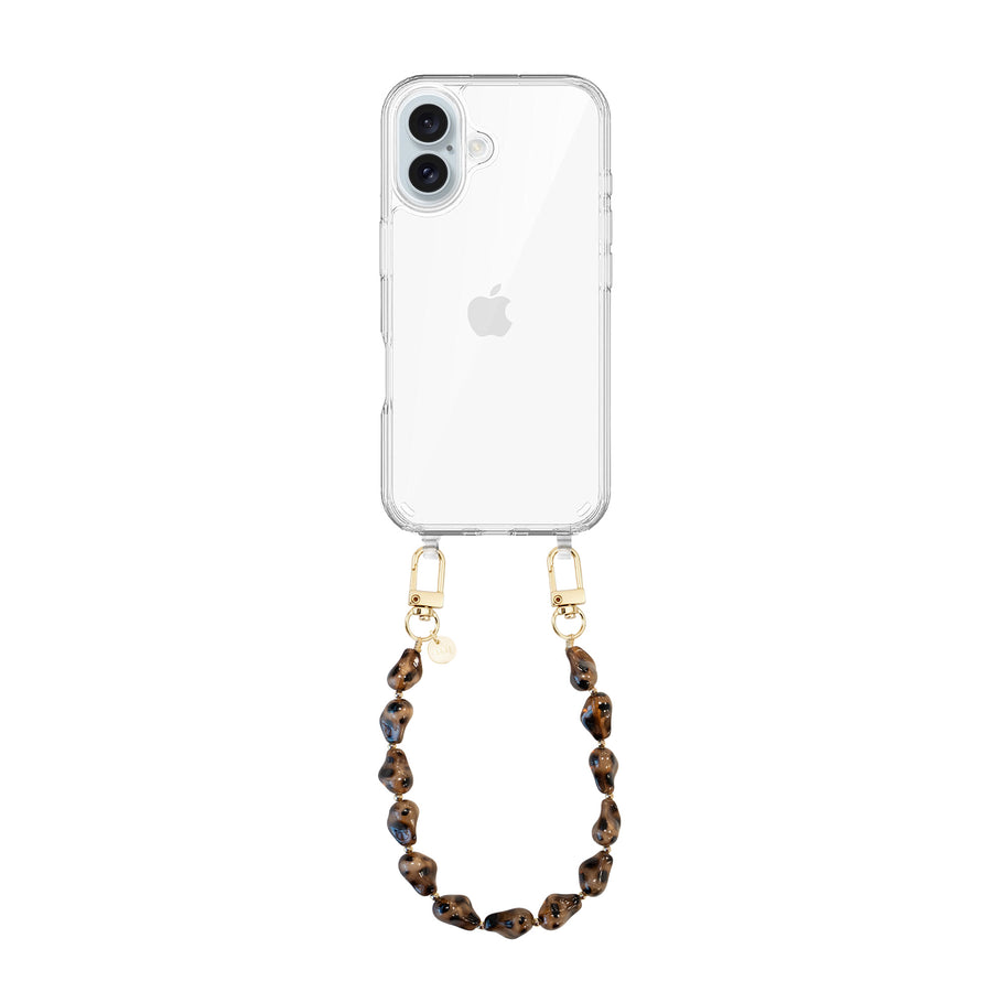 iPhone 16 Plus - Leopard Muse (short) Transparant Cord Case