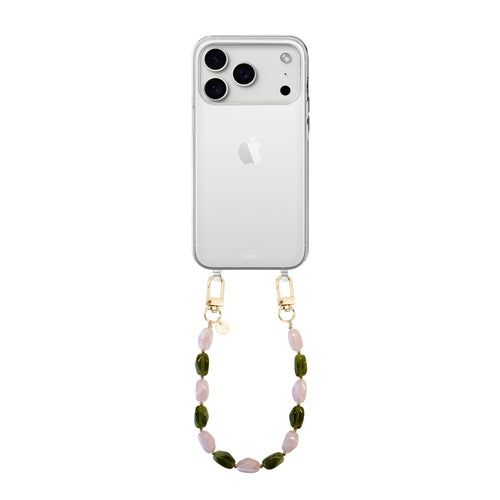 xoxo Wildhearts iPhone 17 Pro Max - Rose Quartz (short) Transparant Cord Case