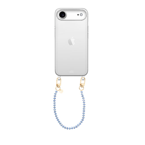 xoxo Wildhearts iPhone 17 Air - Crystal (Blue) Transparant Cord Case