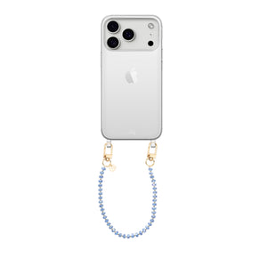 xoxo Wildhearts iPhone 17 Pro Max - Crystal (Blue) Transparant Cord Case