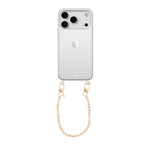 xoxo Wildhearts iPhone 17 Pro Max - Crystal (Brown) Transparant Cord Case