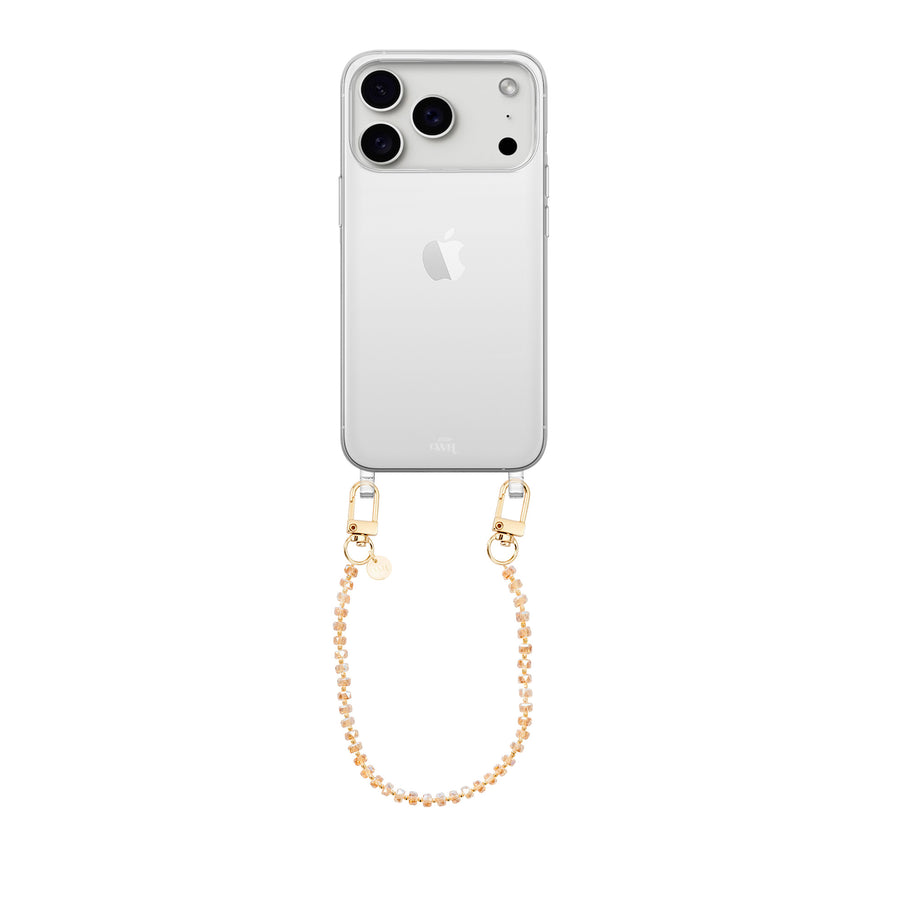 iPhone 17 Pro Max - Crystal (Brown) Transparant Cord Case