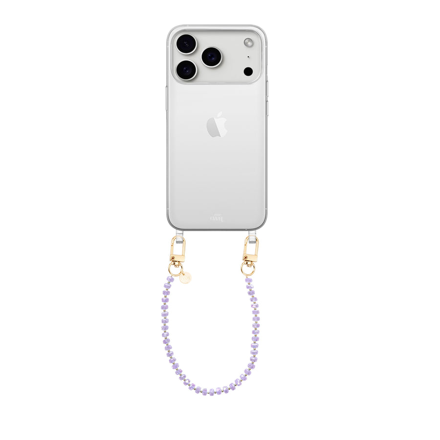 iPhone 17 Pro Max - Crystal (Purple) Transparant Cord Case