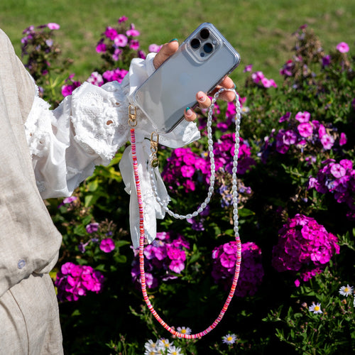 xoxo Wildhearts Samsung Galaxy S25 - Island Girl Transparant Cord Case - Long Cord