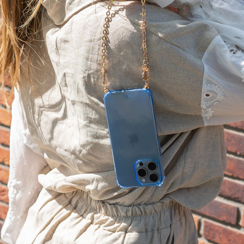 xoxo Wildhearts - Cord Case Blue - iPhone 15