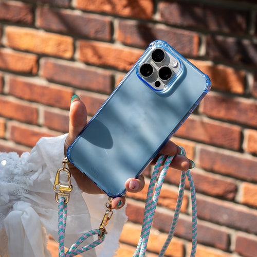 xoxo Wildhearts - Cord Case Blue - iPhone 15