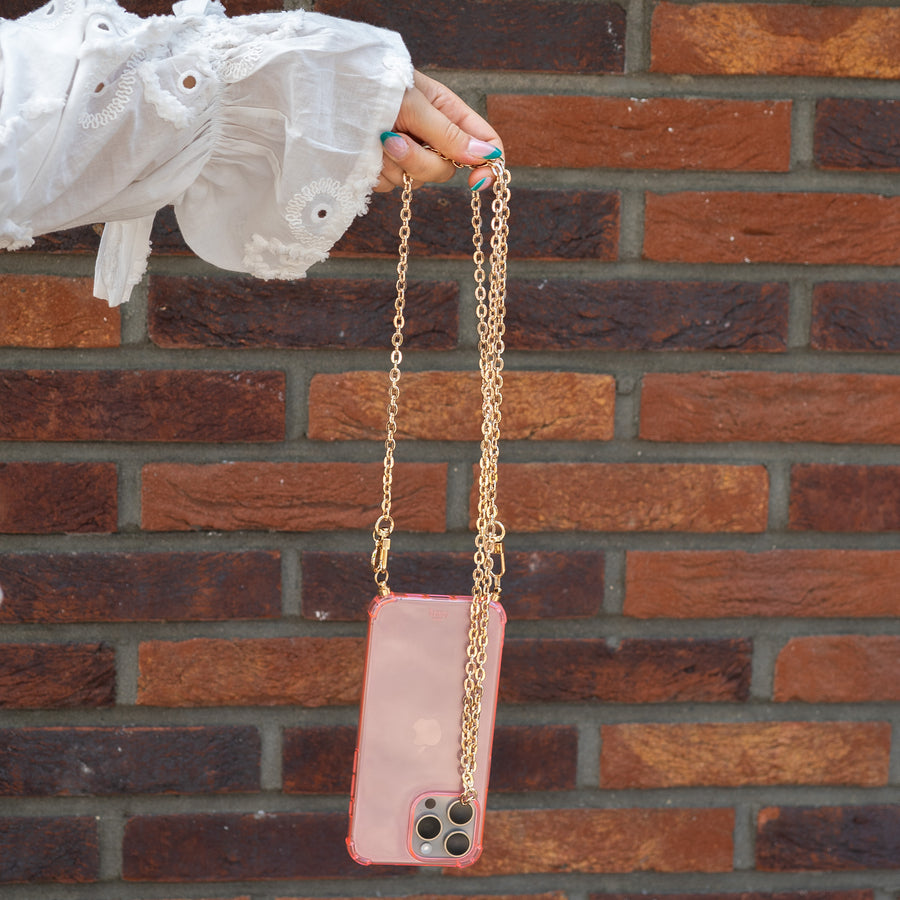 xoxo Wildhearts - iPhone 15 Pro Max - Dreamy Cord Case Pink - Long Cord