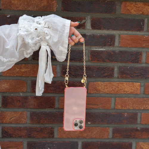 xoxo Wildhearts - iPhone 14 Pro - Dreamy Cord Case Pink - Short Cord