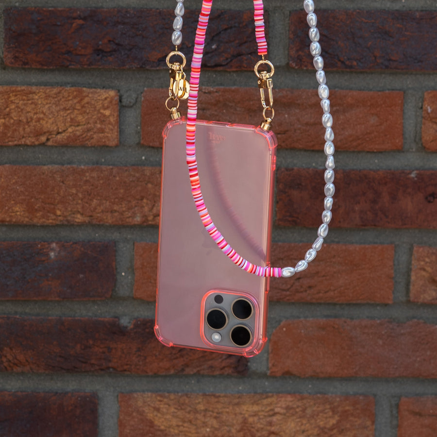 xoxo Wildhearts - Cord Case Pink - iPhone 15 Pro Max