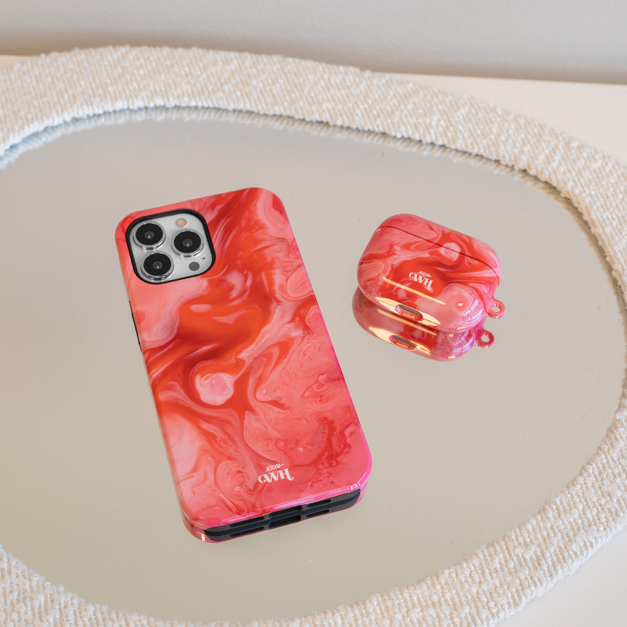 xoxo Wildhearts - AirPods Pro 2 - Marble Red Lips