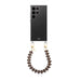 Funky Hearts Dark Brown Transparant Cord Case - Samsung Galaxy S24 Ultra