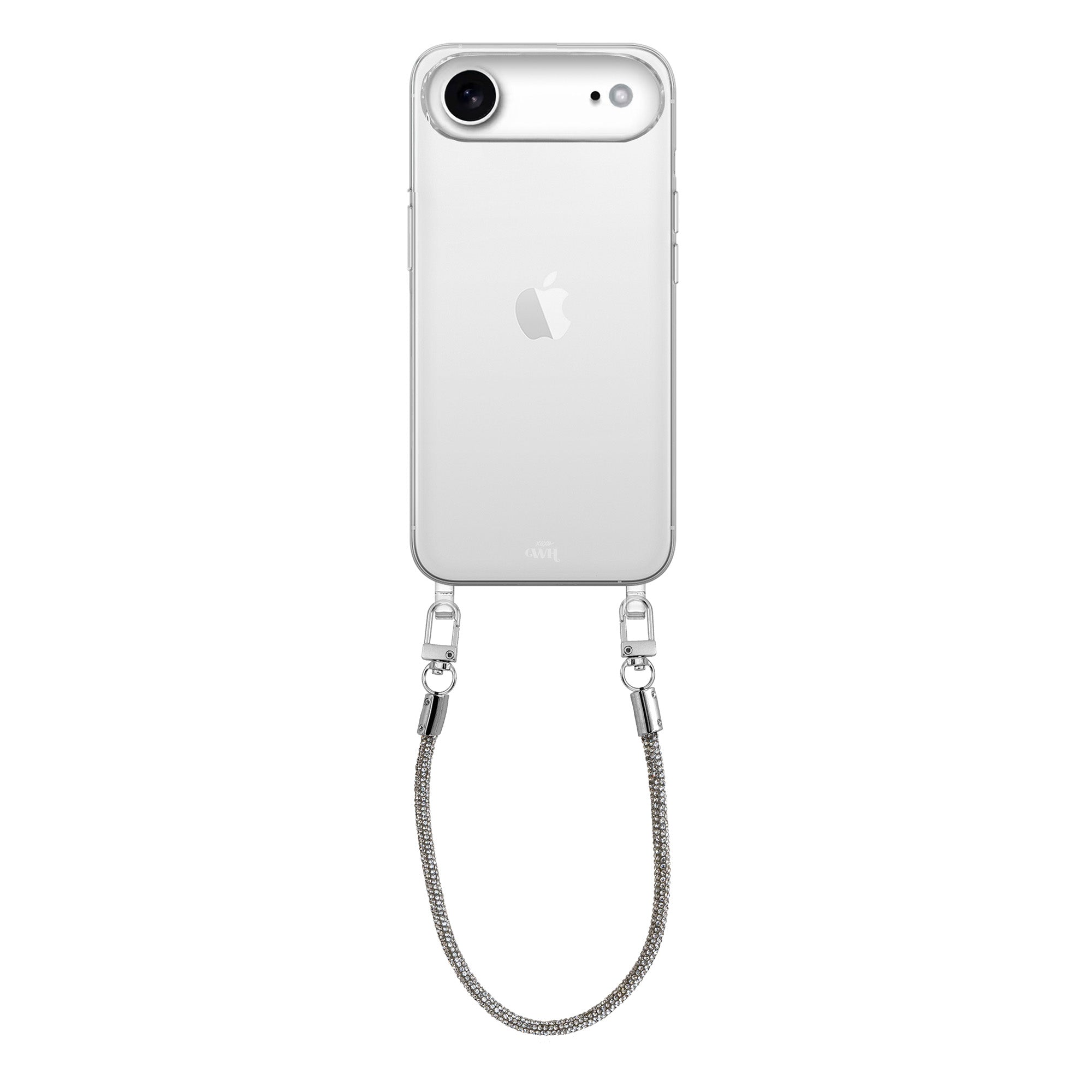 xoxo Wildhearts iPhone 17 Air - Silver Diamonds Transparant Cord Case
