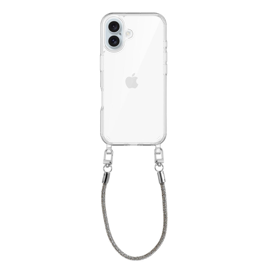 iPhone 17 - Silver Diamonds Transparant Cord Case