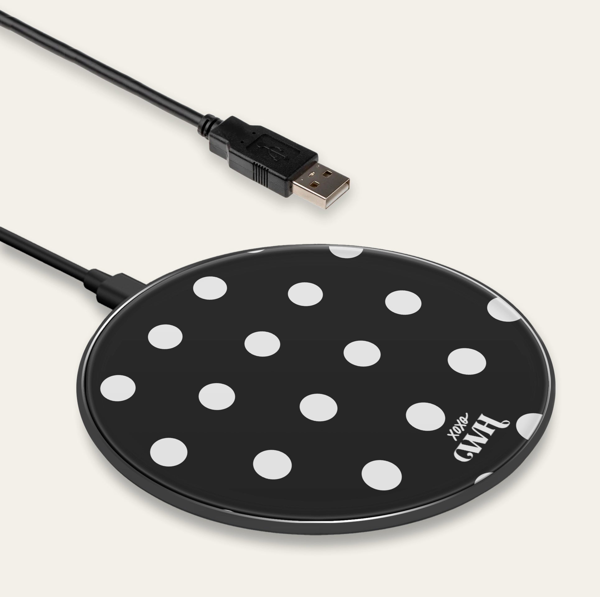 xoxo Wildhearts Wireless Charger - Polka Dots (Black)