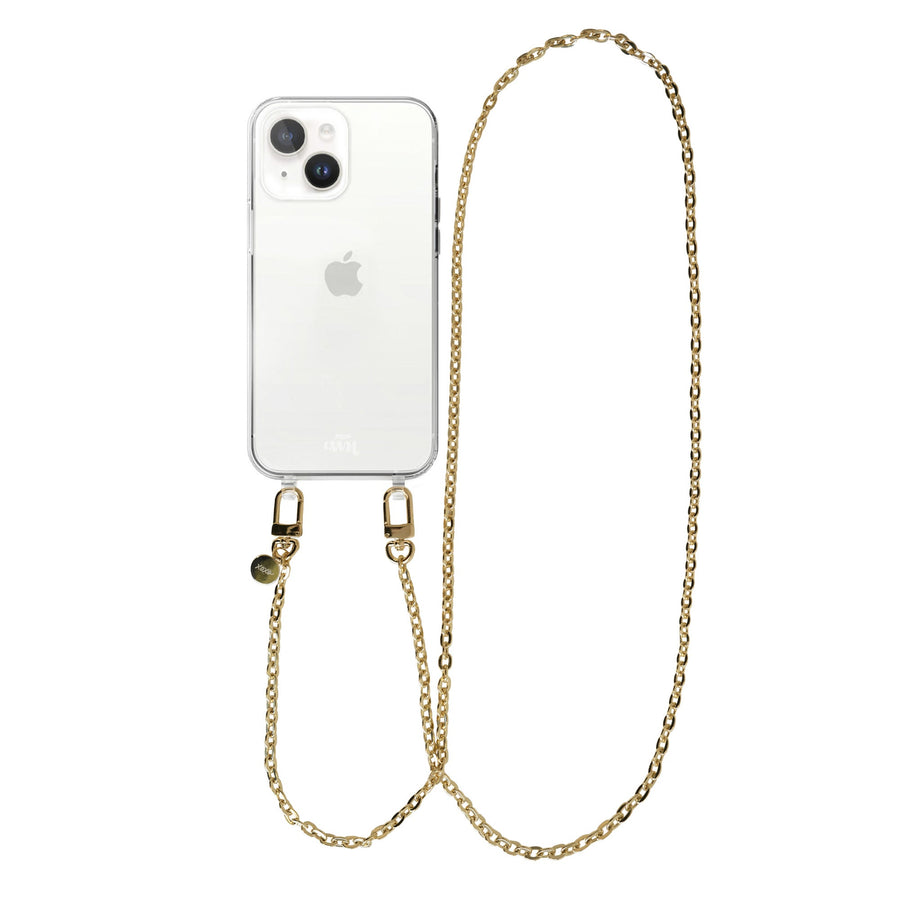 xoxo Wildhearts - iPhone 15 - Dreamy Transparant Cord Case - Long Cord