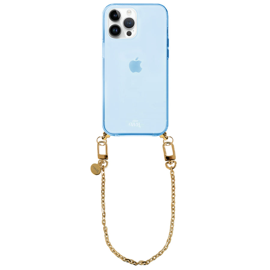 xoxo Wildhearts - iPhone 14 Pro Max - Dreamy Cord Case Blue - Short Cord