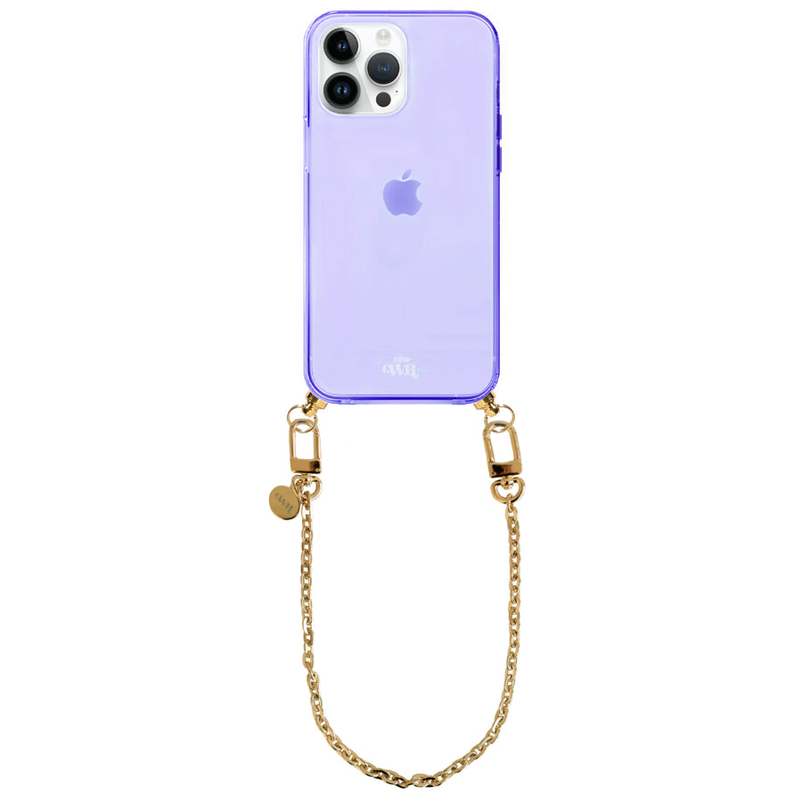 xoxo Wildhearts - iPhone 15 Pro - Dreamy Cord Case Purple - Short Cord