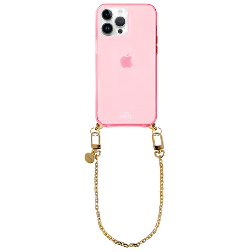 xoxo Wildhearts - iPhone 14 Pro Max - Dreamy Cord Case Pink - Short Cord