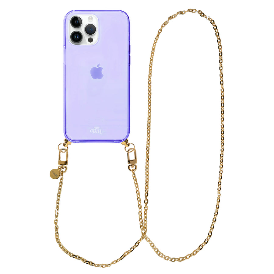 xoxo Wildhearts - iPhone 14 Pro - Dreamy Cord Case Purple - Long Cord