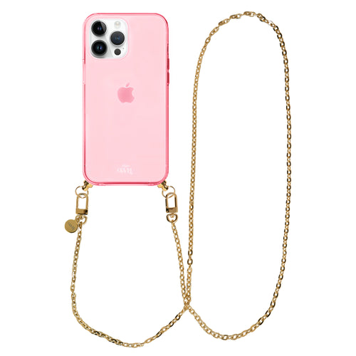 xoxo Wildhearts - iPhone 14 Pro - Dreamy Cord Case Pink - Long Cord