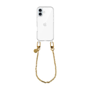 xoxo Wildhearts - iPhone 16 - Dreamy Transparant Cord Case - Short Cord