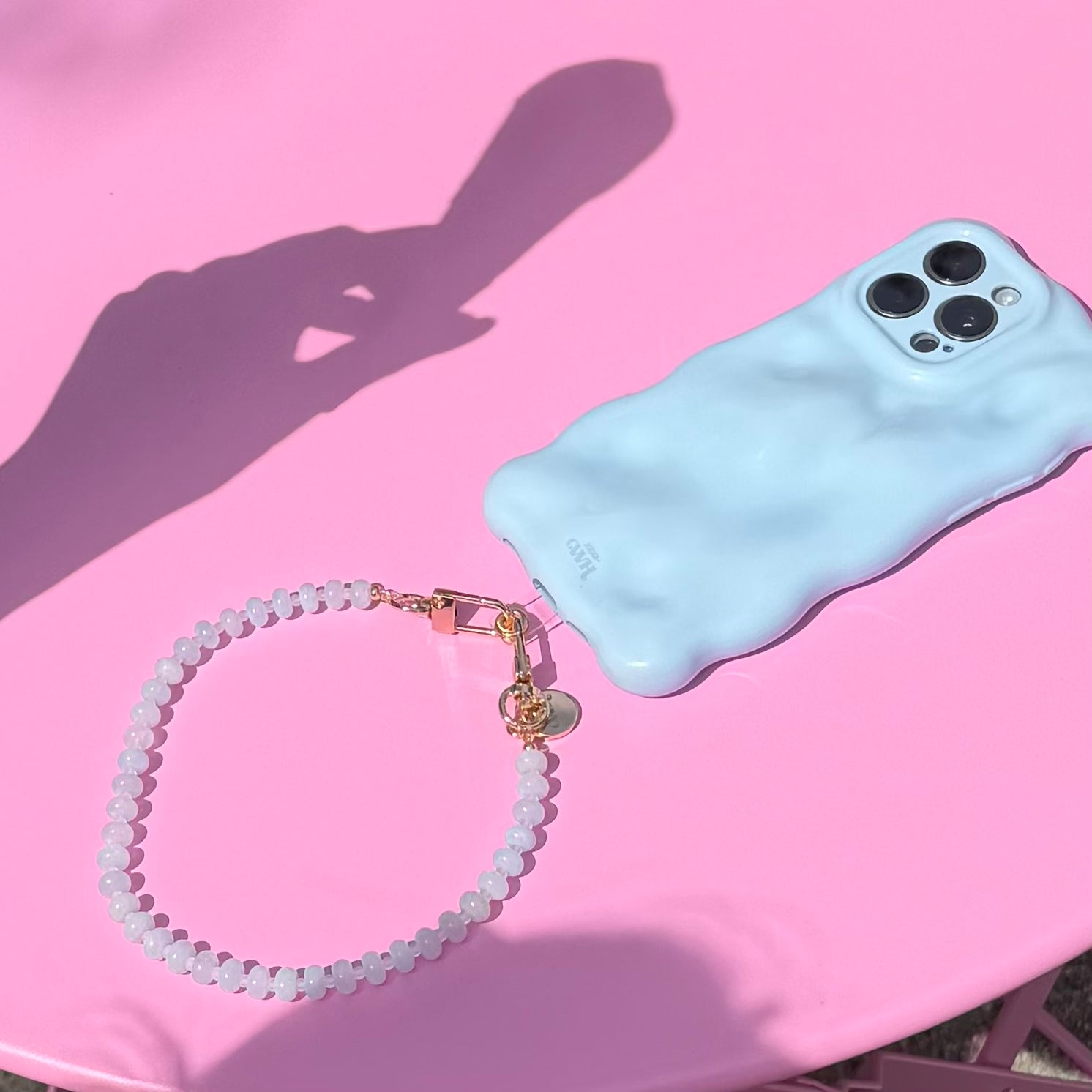 Bubbly case Ice Blue - Dusty Cord (short) - iPhone 15 Plus