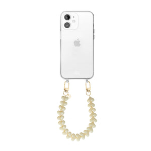 xoxo Wildhearts - iPhone 11 - Funky Hearts (Creme) Transparant Cord Case