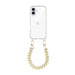 iPhone 16 Plus - Funky Hearts (Creme) Transparant Cord Case