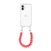 Funky Hearts (Transparent Red) Transparant Cord Case - iPhone 17