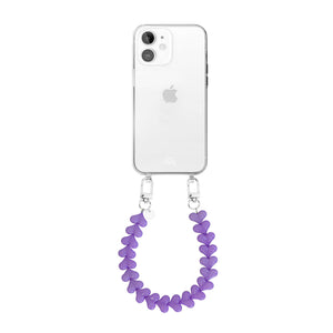 xoxo Wildhearts - iPhone 11 - Funky Hearts (Purple) Transparant Cord Case