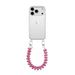 iPhone 17 Pro Max - Funky Hearts (Fuchia Metal) Transparant Cord Case
