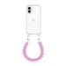iPhone 16 Plus - Funky Hearts (Pink) Transparant Cord Case
