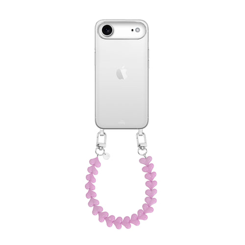 xoxo Wildhearts iPhone 17 Air - Funky Hearts (Pink) Transparant Cord Case
