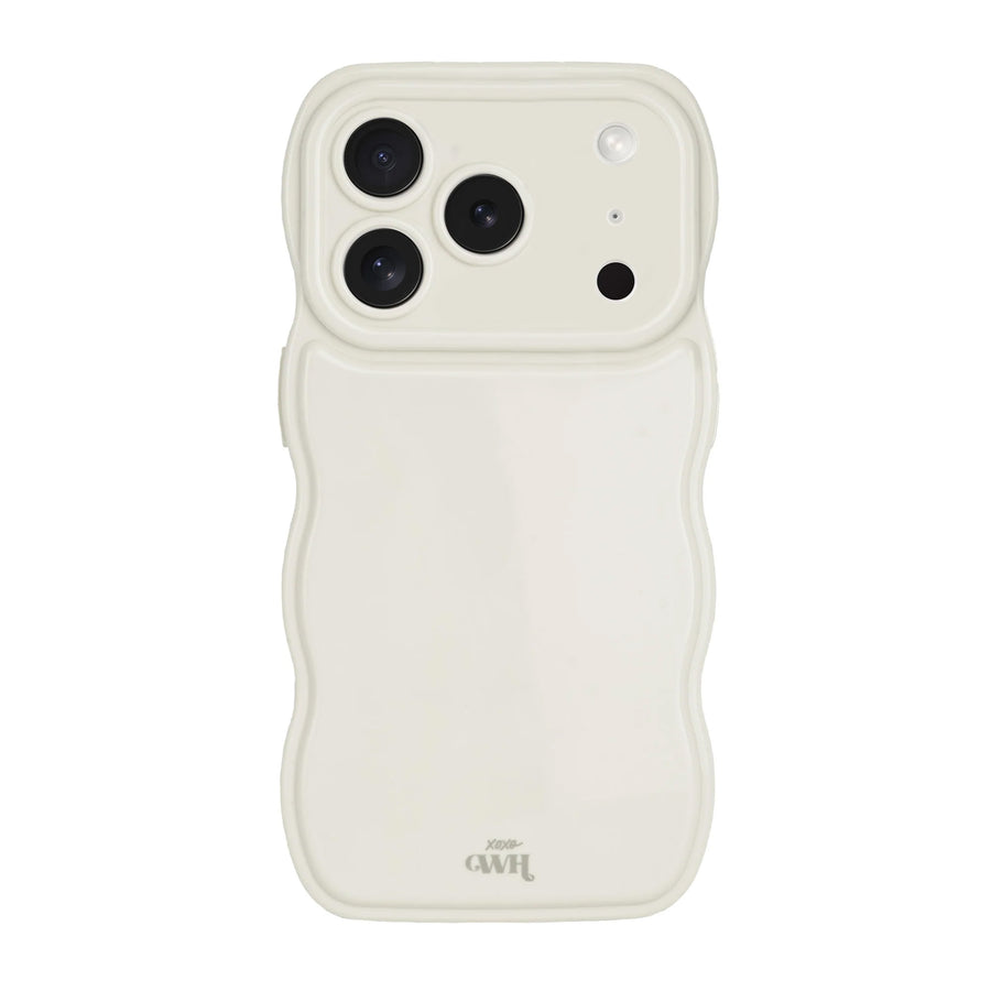 Glossy Wavy Case Beige - iPhone 17 Pro