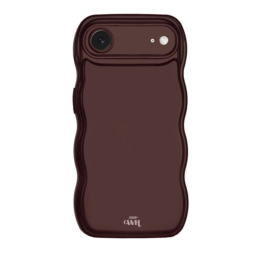 Glossy Wavy Case Burgundy - iPhone 17 Air