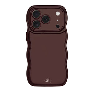 xoxo Wildhearts Glossy Wavy Case Burgundy - iPhone 17 Pro Max