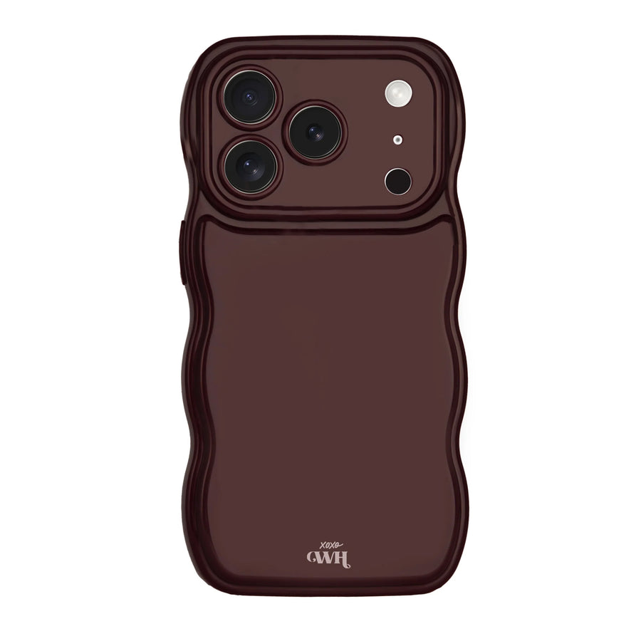 Glossy Wavy Case Burgundy - iPhone 17 Pro Max
