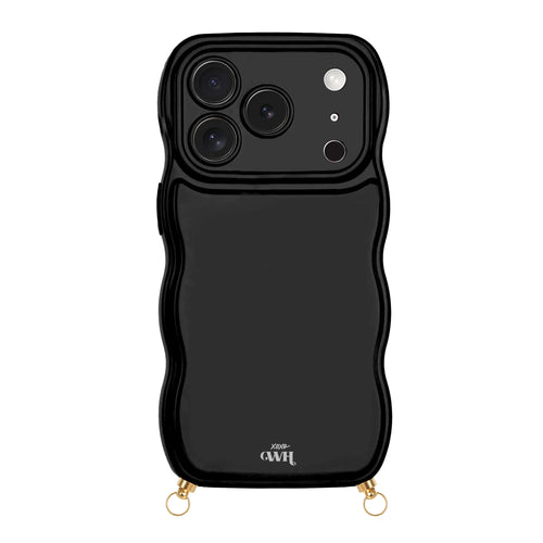 xoxo Wildhearts Glossy Wavy Cord Case Black - iPhone 17 Pro Max