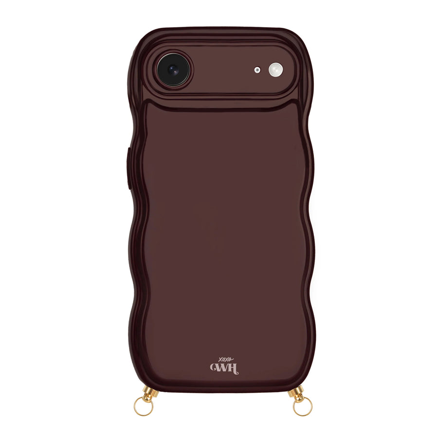 Glossy Wavy Cord Case Burgundy - iPhone 17 Air