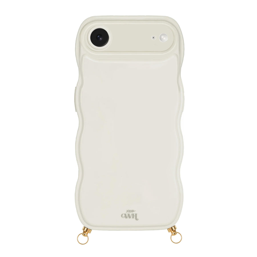 Glossy Wavy Cord Case Beige - iPhone 17 Air