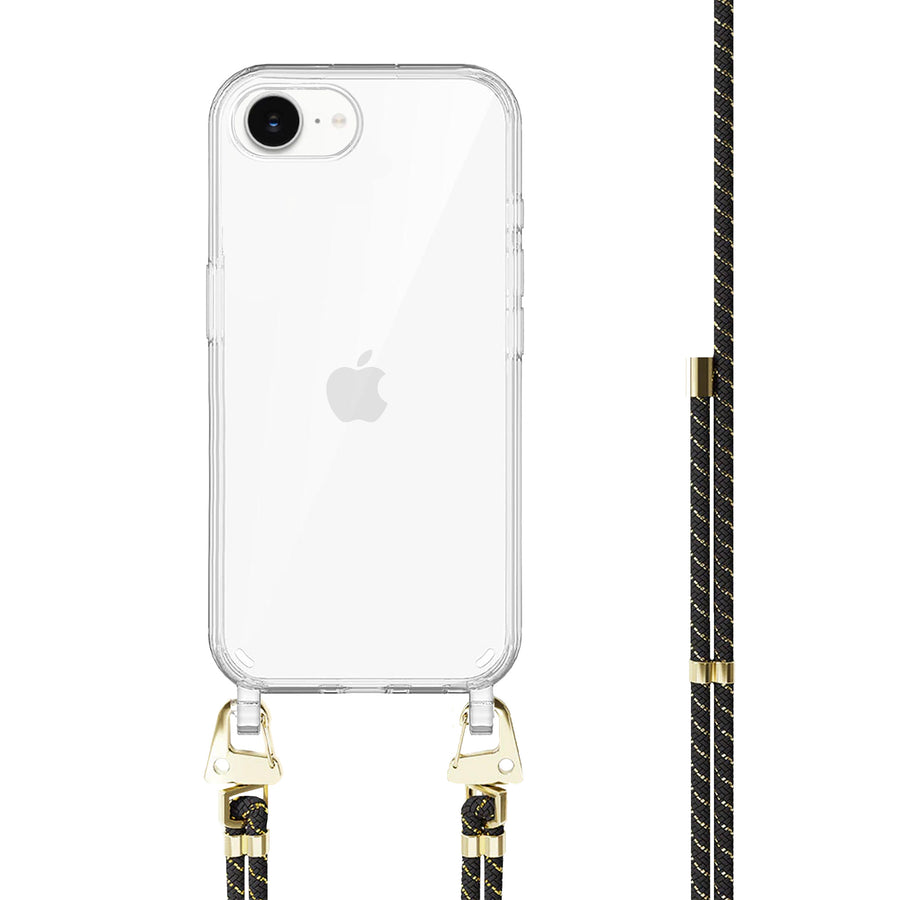 iPhone 16e - Gold Goddess Transparant Cord Case